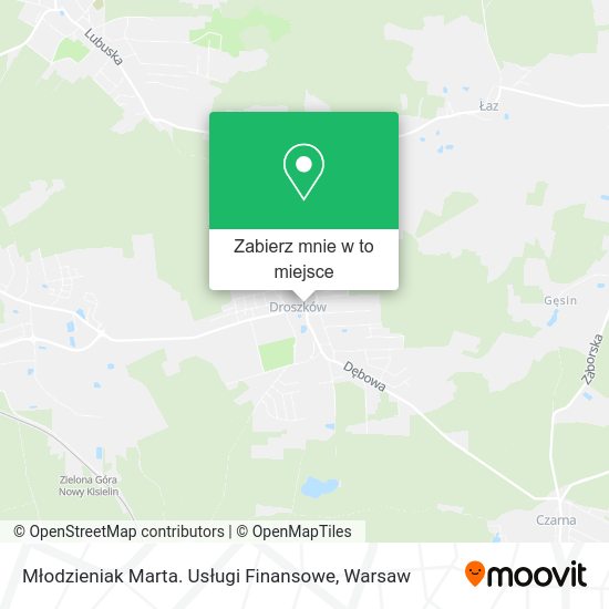 Mapa Młodzieniak Marta. Usługi Finansowe