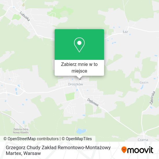 Mapa Grzegorz Chudy Zakład Remontowo-Montażowy Martex