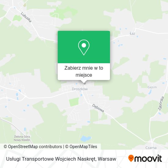 Mapa Usługi Transportowe Wojciech Naskręt