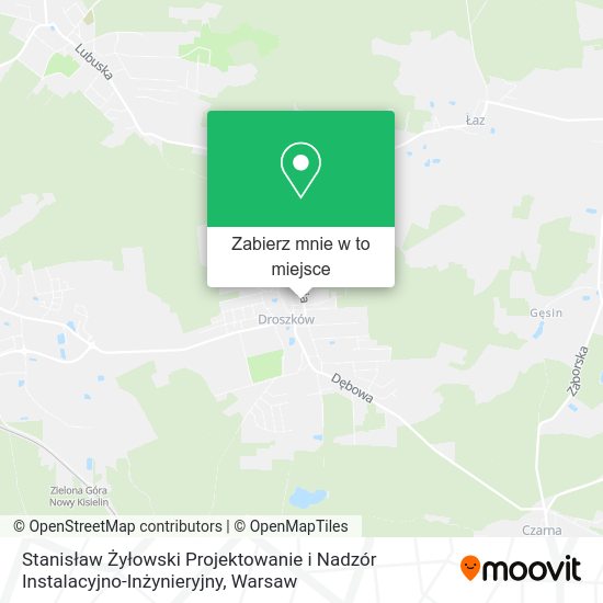 Mapa Stanisław Żyłowski Projektowanie i Nadzór Instalacyjno-Inżynieryjny