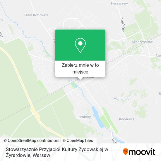 Mapa Stowarzysznie Przyjaciół Kultury Żydowskiej w Żyrardowie