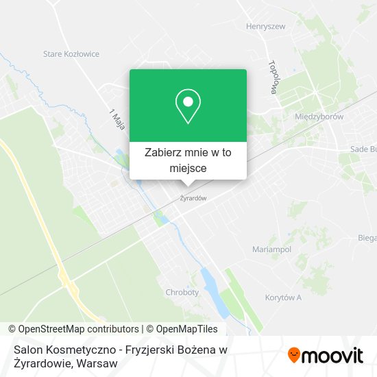 Mapa Salon Kosmetyczno - Fryzjerski Bożena w Żyrardowie