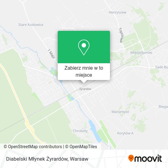 Mapa Diabelski Młynek Żyrardów