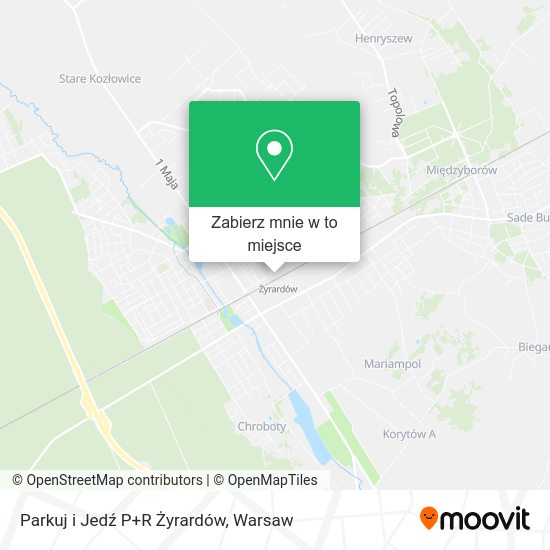 Mapa Parkuj i Jedź P+R Żyrardów