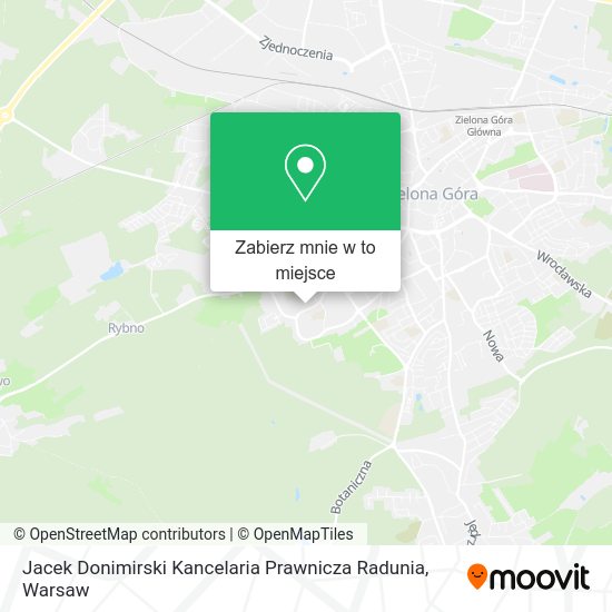 Mapa Jacek Donimirski Kancelaria Prawnicza Radunia