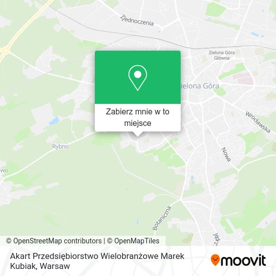 Mapa Akart Przedsiębiorstwo Wielobranżowe Marek Kubiak