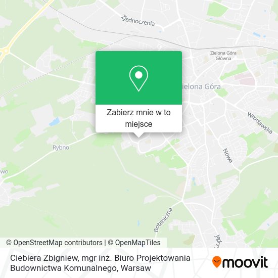 Mapa Ciebiera Zbigniew, mgr inż. Biuro Projektowania Budownictwa Komunalnego