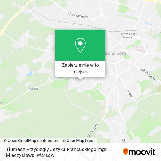 Mapa Tłumacz Przysięgły Języka Francuskiego mgr Mieczysława