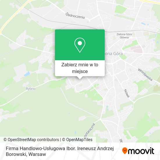 Mapa Firma Handlowo-Usługowa Ibor. Ireneusz Andrzej Borowski