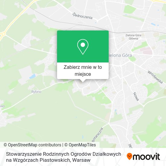 Mapa Stowarzyszenie Rodzinnych Ogrodów Działkowych na Wzgórzach Piastowskich