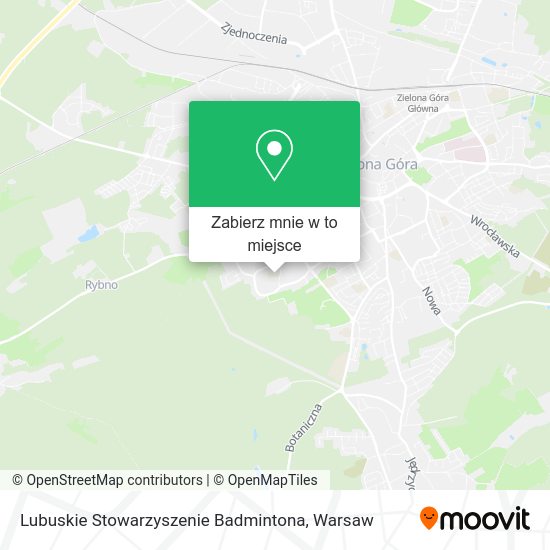 Mapa Lubuskie Stowarzyszenie Badmintona