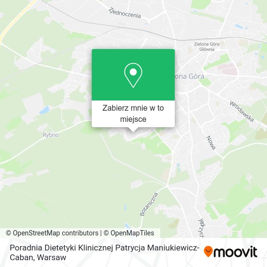 Mapa Poradnia Dietetyki Klinicznej Patrycja Maniukiewicz-Caban