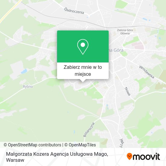 Mapa Małgorzata Kozera Agencja Usługowa Mago