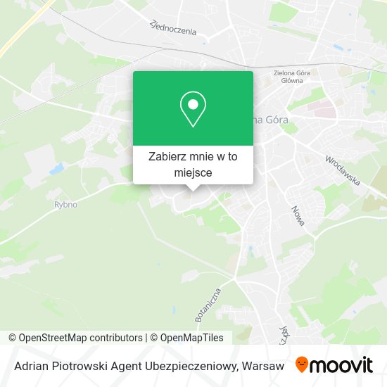 Mapa Adrian Piotrowski Agent Ubezpieczeniowy