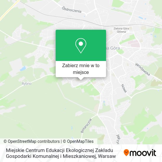 Mapa Miejskie Centrum Edukacji Ekologicznej Zakładu Gospodarki Komunalnej i Mieszkaniowej