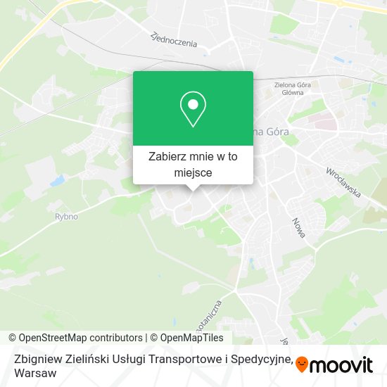 Mapa Zbigniew Zieliński Usługi Transportowe i Spedycyjne