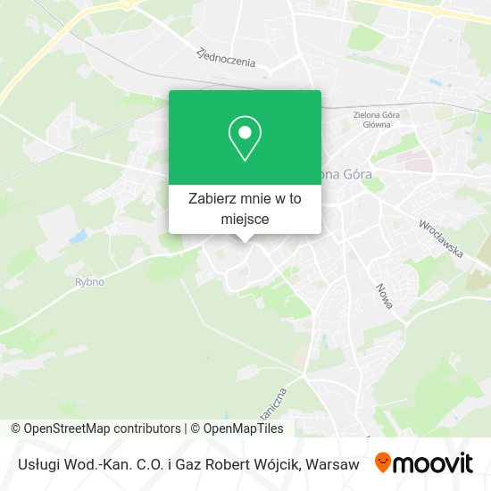 Mapa Usługi Wod.-Kan. C.O. i Gaz Robert Wójcik