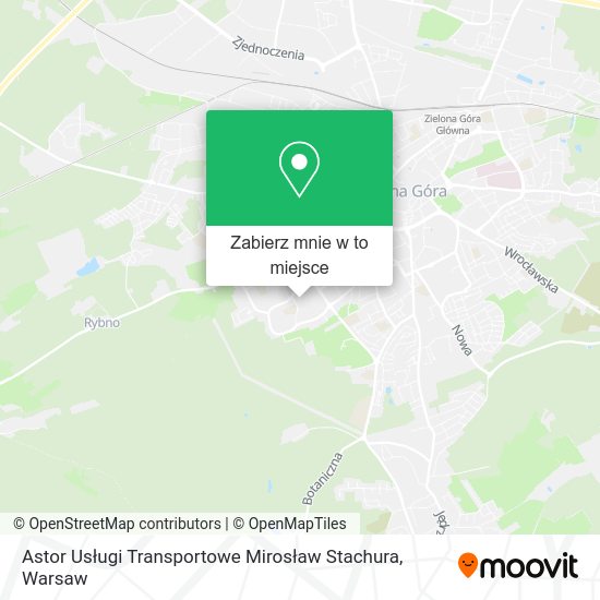 Mapa Astor Usługi Transportowe Mirosław Stachura