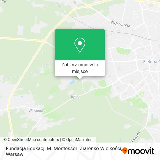 Mapa Fundacja Edukacji M. Montessori Ziarenko Wielkości