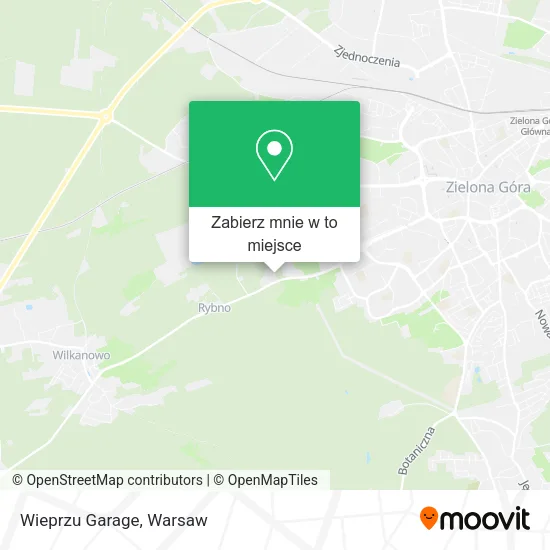 Mapa Wieprzu Garage