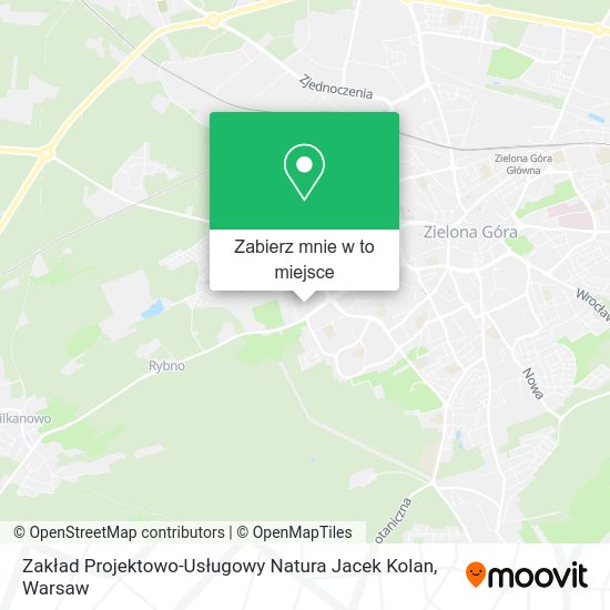 Mapa Zakład Projektowo-Usługowy Natura Jacek Kolan