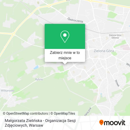 Mapa Małgorzata Zielińska - Organizacja Sesji Zdjęciowych