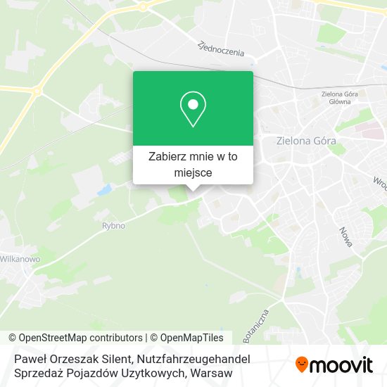 Mapa Paweł Orzeszak Silent, Nutzfahrzeugehandel Sprzedaż Pojazdów Uzytkowych