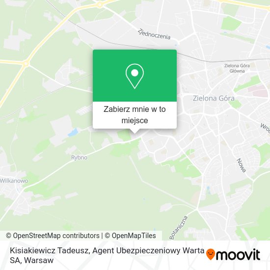 Mapa Kisiakiewicz Tadeusz, Agent Ubezpieczeniowy Warta SA