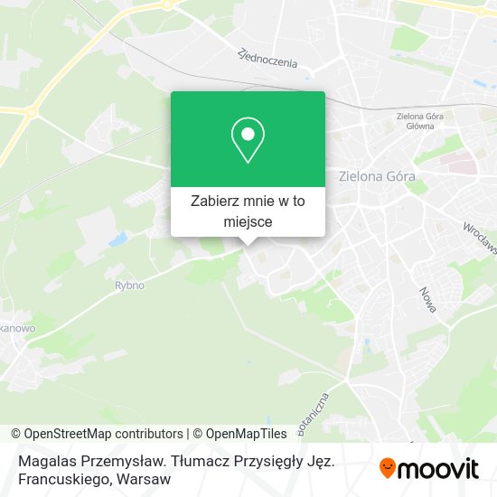 Mapa Magalas Przemysław. Tłumacz Przysięgły Jęz. Francuskiego