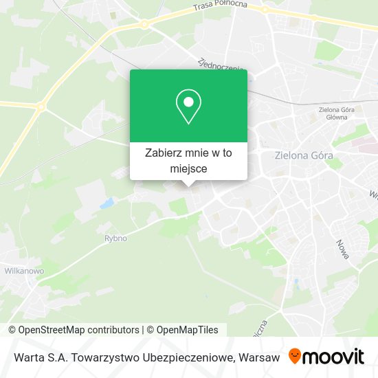 Mapa Warta S.A. Towarzystwo Ubezpieczeniowe