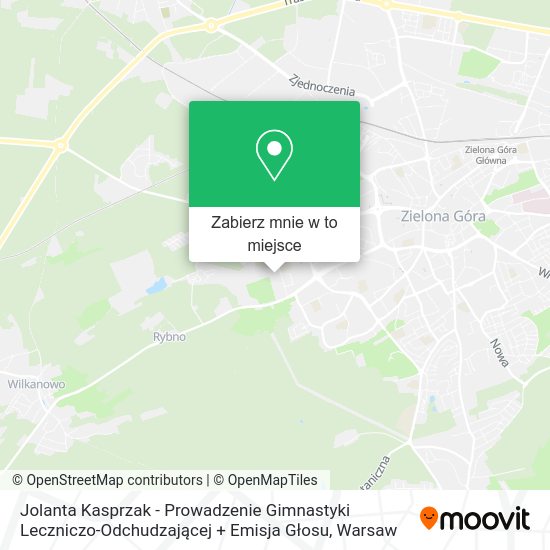 Mapa Jolanta Kasprzak - Prowadzenie Gimnastyki Leczniczo-Odchudzającej + Emisja Głosu