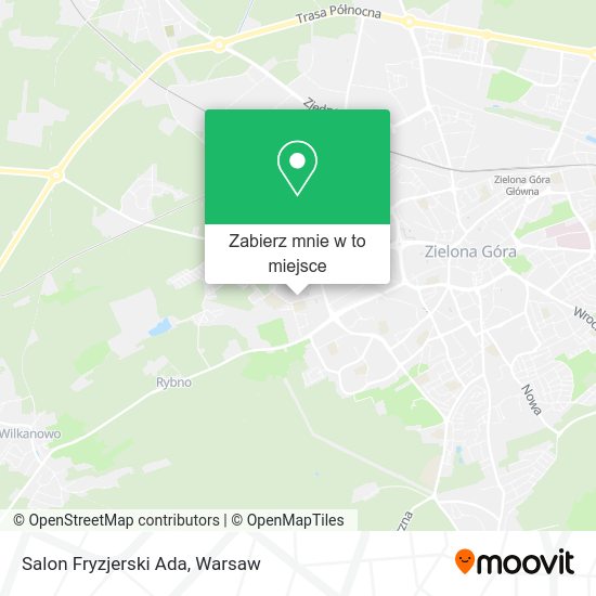 Mapa Salon Fryzjerski Ada