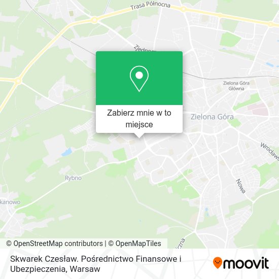 Mapa Skwarek Czesław. Pośrednictwo Finansowe i Ubezpieczenia