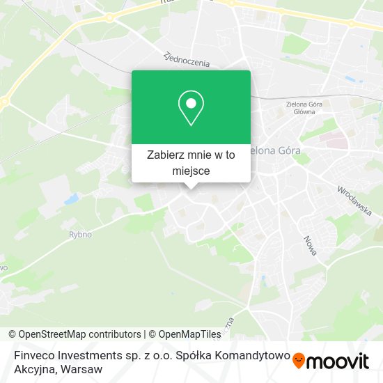 Mapa Finveco Investments sp. z o.o. Spółka Komandytowo Akcyjna