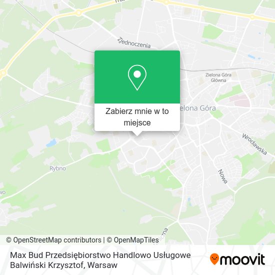 Mapa Max Bud Przedsiębiorstwo Handlowo Usługowe Balwiński Krzysztof