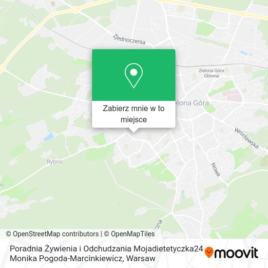 Mapa Poradnia Żywienia i Odchudzania Mojadietetyczka24 Monika Pogoda-Marcinkiewicz