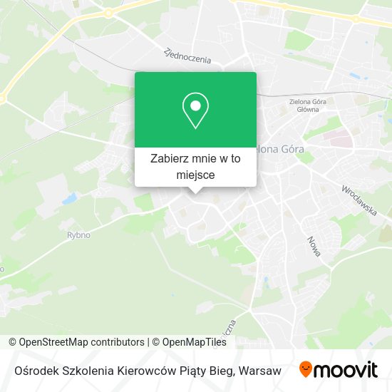 Mapa Ośrodek Szkolenia Kierowców Piąty Bieg