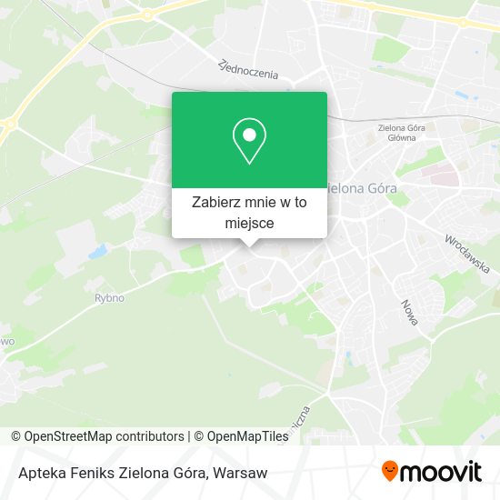 Mapa Apteka Feniks Zielona Góra