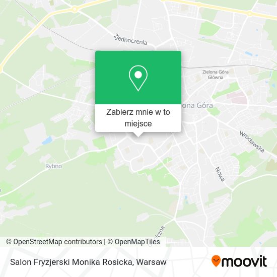 Mapa Salon Fryzjerski Monika Rosicka