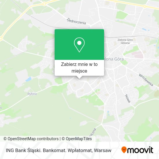 Mapa ING Bank Śląski. Bankomat. Wpłatomat