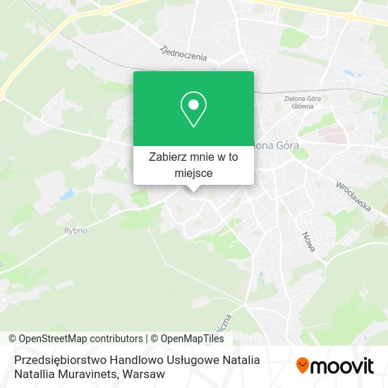 Mapa Przedsiębiorstwo Handlowo Usługowe Natalia Natallia Muravinets