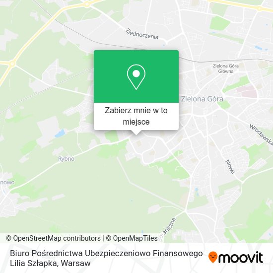 Mapa Biuro Pośrednictwa Ubezpieczeniowo Finansowego Lilia Szłapka