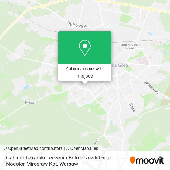 Mapa Gabinet Lekarski Leczenia Bólu Przewlekłego Nodolor Mirosław Kot