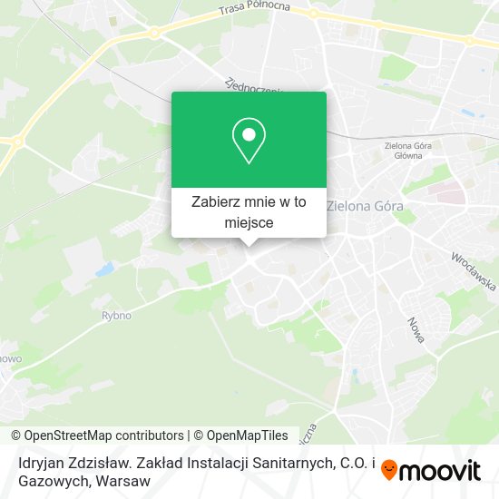 Mapa Idryjan Zdzisław. Zakład Instalacji Sanitarnych, C.O. i Gazowych