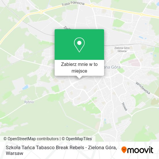 Mapa Szkoła Tańca Tabasco Break Rebels - Zielona Góra