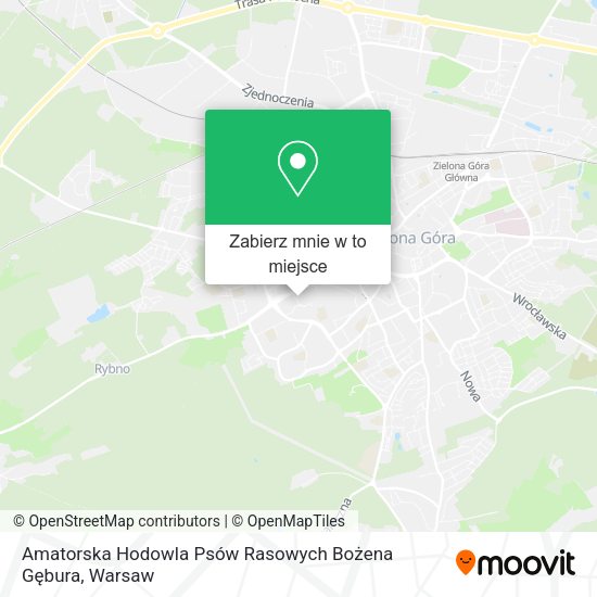 Mapa Amatorska Hodowla Psów Rasowych Bożena Gębura