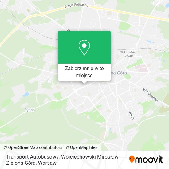 Mapa Transport Autobusowy. Wojciechowski Mirosław Zielona Góra