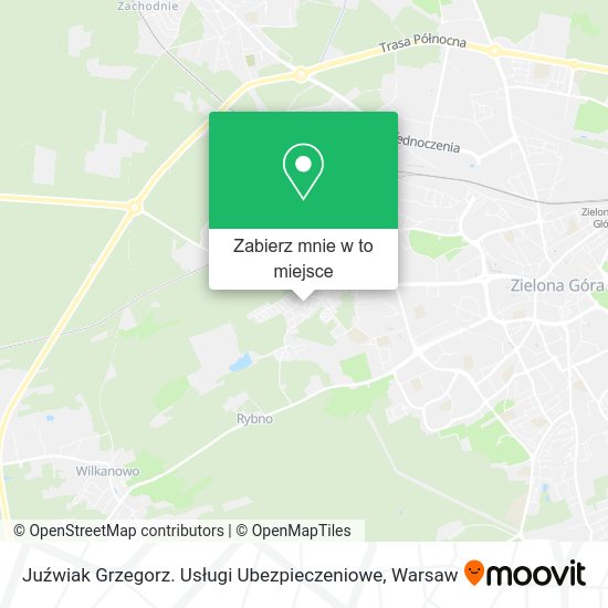 Mapa Juźwiak Grzegorz. Usługi Ubezpieczeniowe