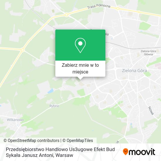 Mapa Przedsiębiorstwo Handlowo Us3ugowe Efekt Bud Sykała Janusz Antoni