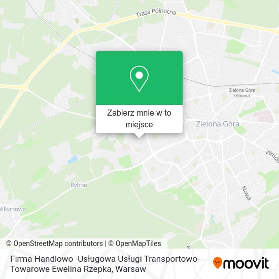 Mapa Firma Handlowo -Usługowa Usługi Transportowo-Towarowe Ewelina Rzepka